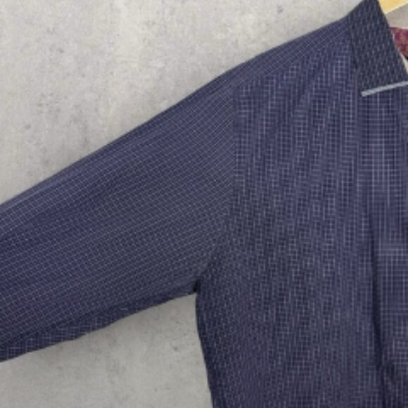 Ted Baker London Purple Check Long Sleeve Collared Button Down Shirt Size 5 / XL - Picture 11 of 14